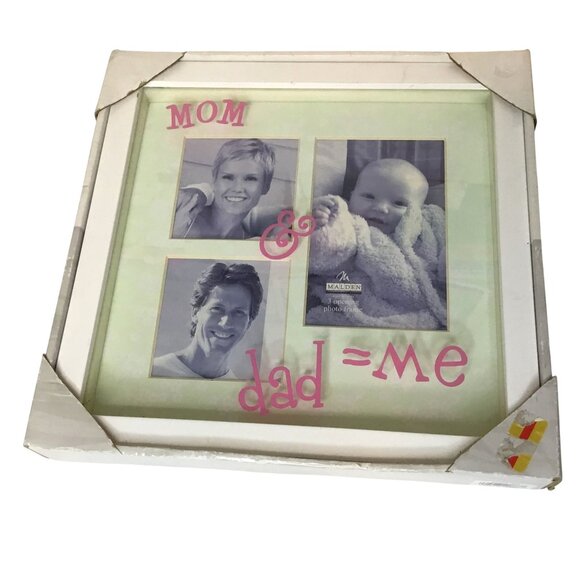 MALDEN Baby Photo Frame Mom Dad = Me 10.5 x 10.5 Nursery Décor Baby Shower Gift - Picture 3 of 5